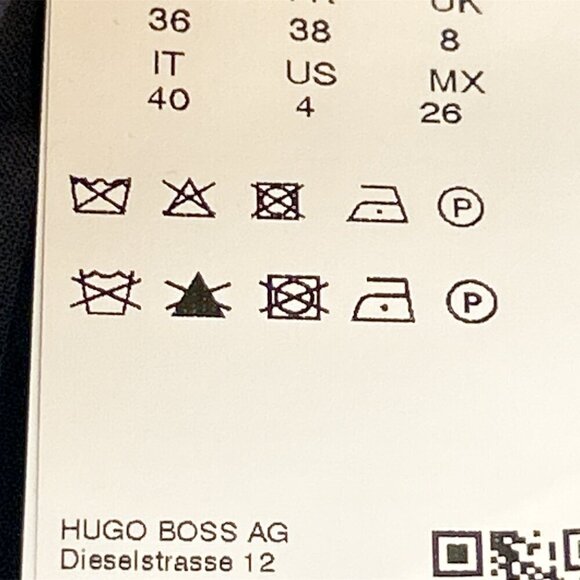 Boss Womens Striped Virgin Wool Tiluna Slim Suit Trouser Pants Pockets Navy Sz 4 - Picture 5 of 9